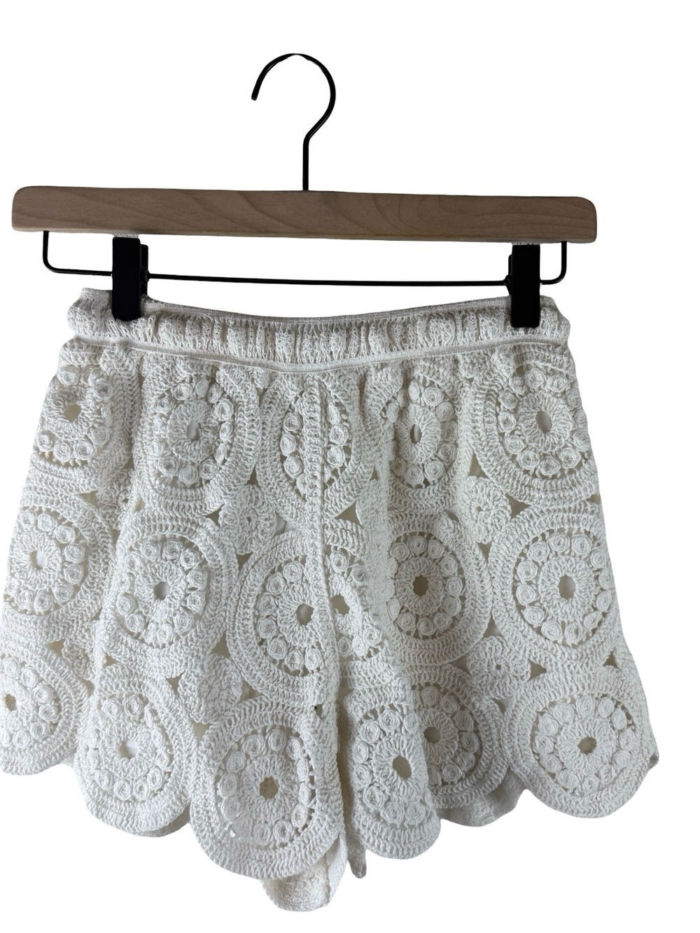 Vintage Crochet Lace Shorts White XS - Picture 5 of 5